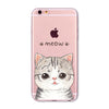 Transparent Fashion Love Cat Cases For Mobile Phone